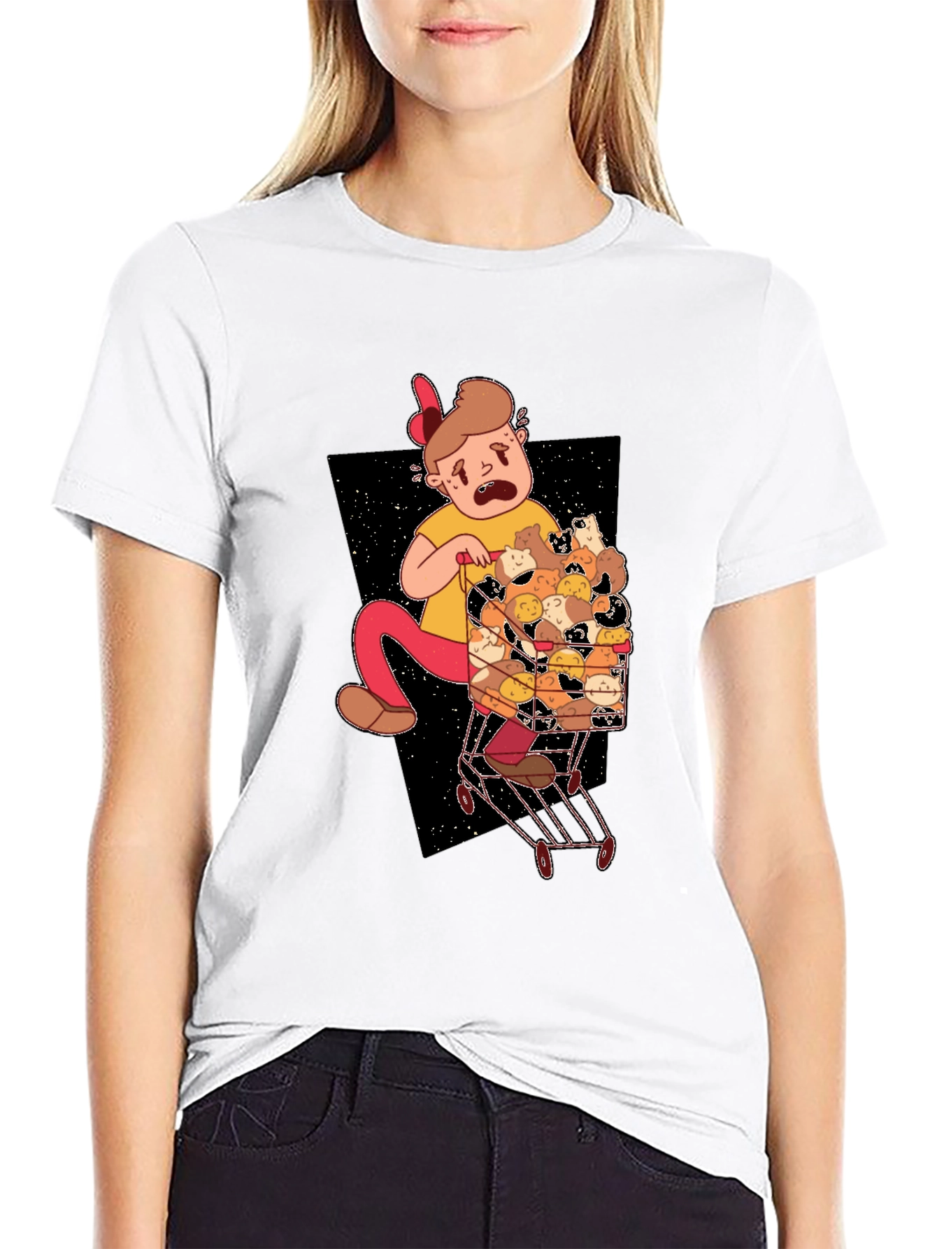 Cartoon Hamster Overload T-Shirt