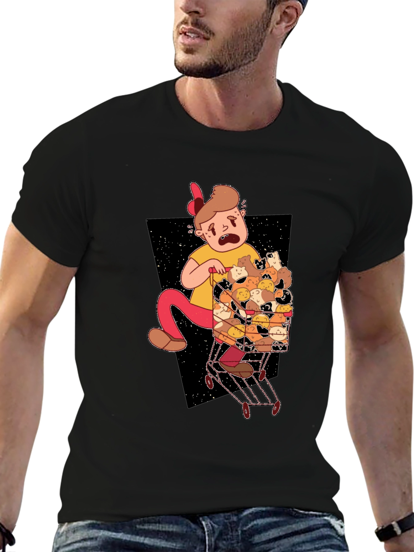 Cartoon Hamster Overload T-Shirt